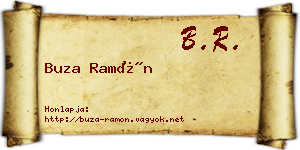 Buza Ramón névjegykártya